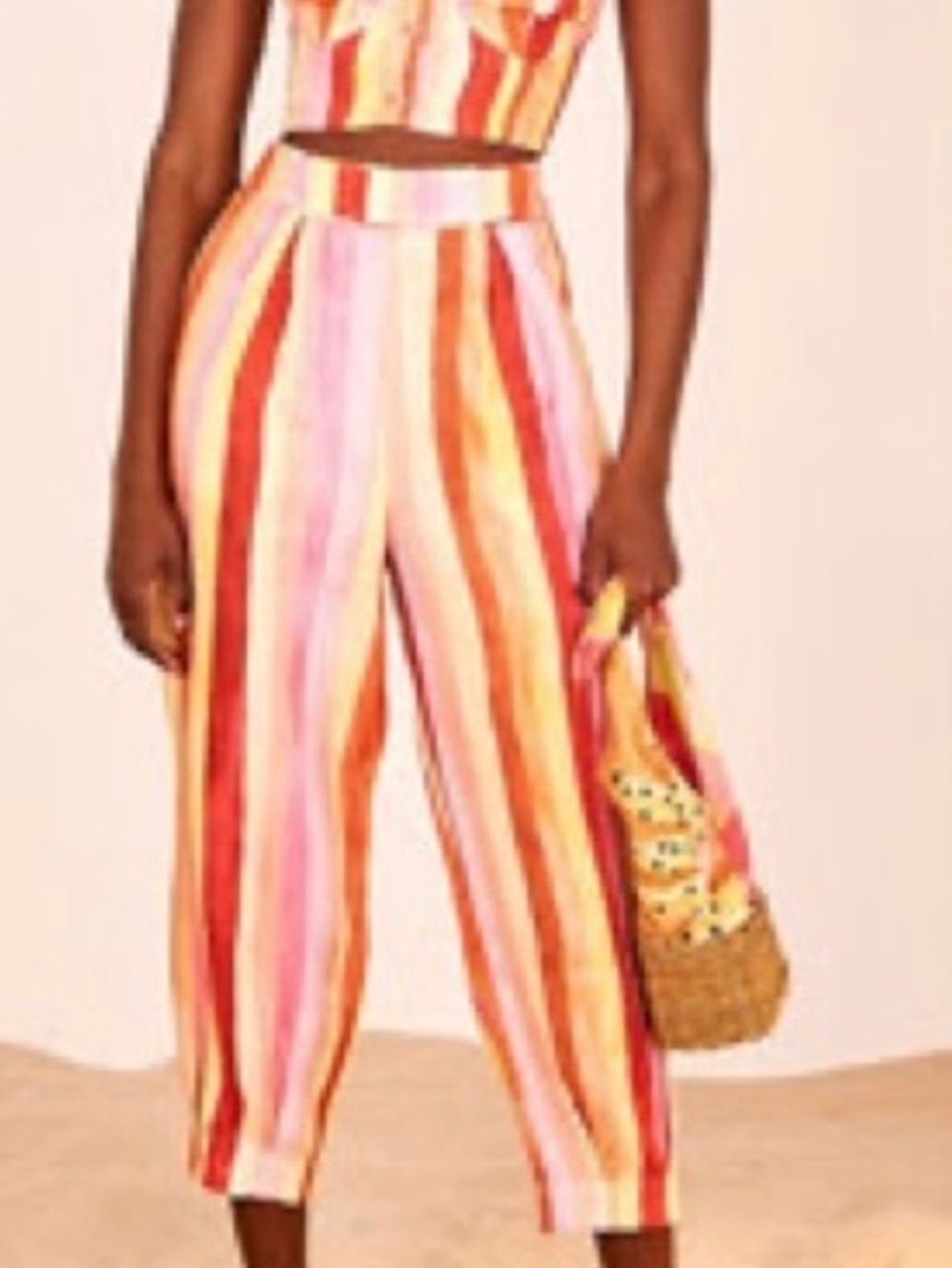 Farm Rio Sunny Stripe Linen Pants.